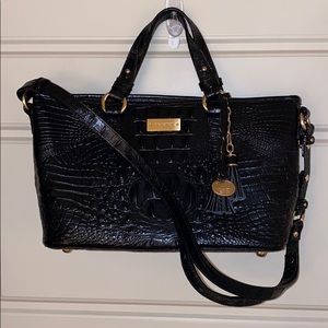 Brahmin black leather bag